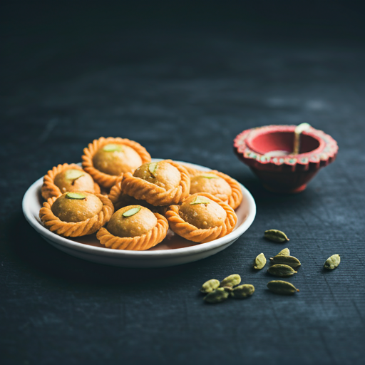 Baked Gujiya with Cardamom Diwali Special